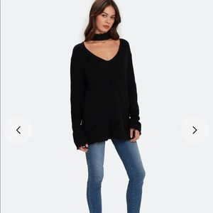 Pistola Cut Out Black Sweater